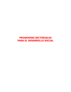 programas sectoriales para el desarrollo social