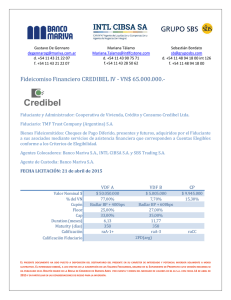 Fideicomiso Financiero CREDIBEL IV - VN$ 65.000.000.-