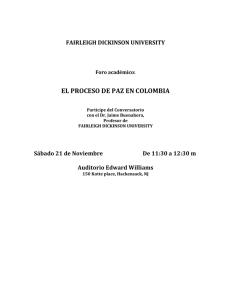 el proceso de paz en colombia - Consulado de Colombia en