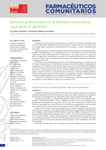 Servicios profesionales en la farmacia comunitaria: ¿qué opina el