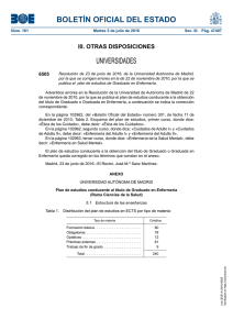 Plan de Estudios - Universidad Autónoma de Madrid