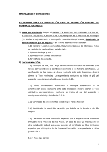 Descargar requisitos - Colegio de Corredores y Martilleros Bariloche
