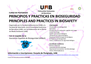 principios y practicas en bioseguridad principles and