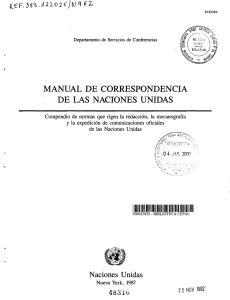 manual de correspondencia de las naciones unidas