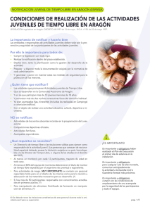 Notificación juvenil de tiempo libre en Aragón (castellano)