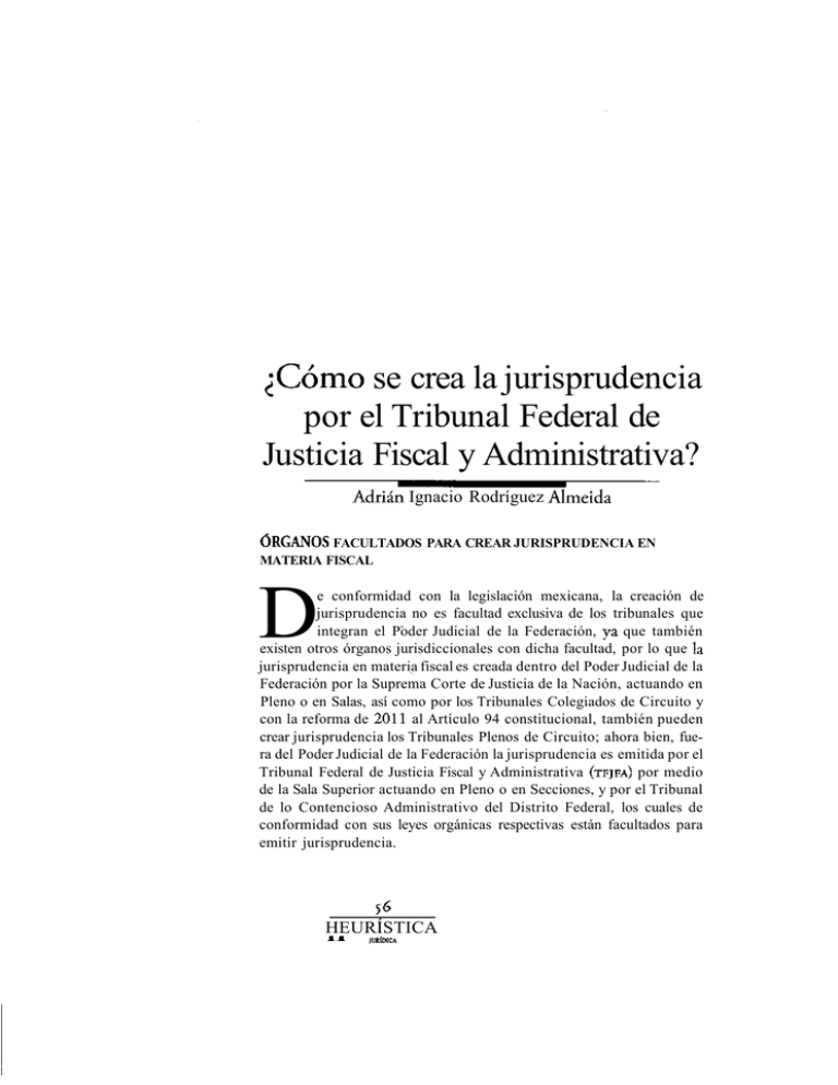 Cómo se crea la jurisprudencia por el Tribunal Federal de Justicia