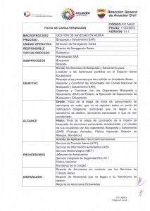 Búsqueda y Salvamento (SAR) - Dirección General de Aviación Civil