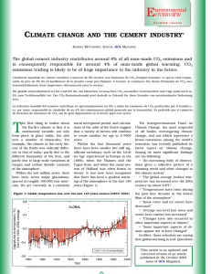 The cement industry and climate change