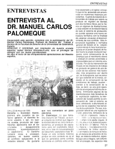ENTREVISTA AL DR. MANUEL CARLOS PALOMEQUE