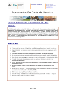 Carta de Servicios - Biblioteca de la Universidad de Cádiz