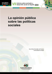 La opinión pública sobre las políticas sociales