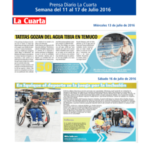 Prensa Diario La Cuarta Semana del 11 al 17 de Julio 2016
