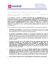 STSJ de Andalucía de 23 de octubre de 2014, recurso