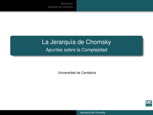 La Jerarquía de Chomsky - OCW Universidad de Cantabria