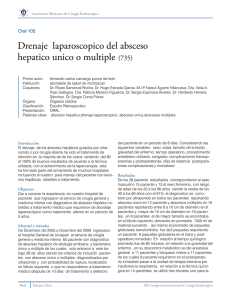 Drenaje laparoscopico del absceso hepatico unico o multiple (735)
