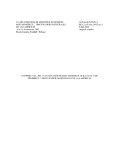 CUARTAREUNIÓN DE MINISTROS DE JUSTICIA OEA/Ser.K/XXXIV