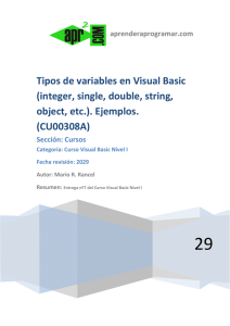 Tipos de variables en Visual Basic