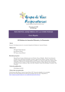 NEUMONÍA ADQUIRIDA EN LA COMUNIDAD Guía Rápida