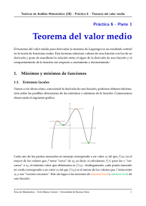 Teorema del valor medio - Área de Matemática – CBC
