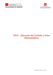 SICA – Ejecución del Contrato y Actos Administrativos