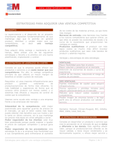 Ventaja Competitiva. - Comunidad de Madrid