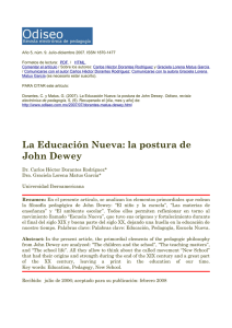 La Educación Nueva: la postura de John Dewey