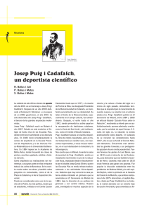 Josep Puig i Cadafalch, un deportista científico