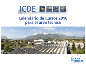 Calendario de Cursos 2016 para el área técnica