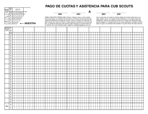 PAGO DE CUOTAS Y ASISTENCIA PARA CUB SCOUTS