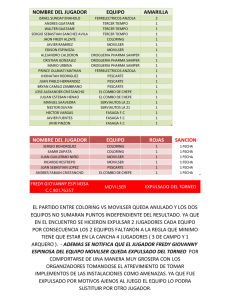 sanciones 1ra fecha - Club Deportivo Pachito e´che