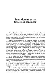 Juan Moreira en un Contexto Modernista