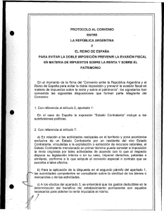 Convenio entre la República Argentina y el Reino de España para