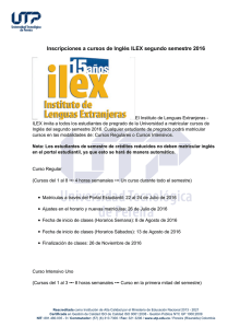 Inscripciones a cursos de Inglés ILEX segundo semestre 2016