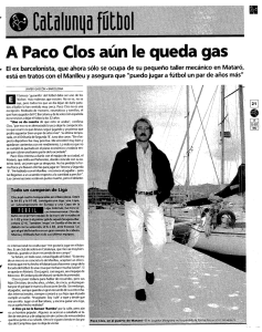 A Paco Clos aún le queda gas