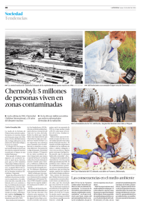 Chernobyl: 5 millones de personas viven en zonas