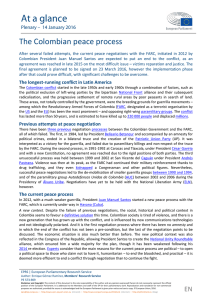 EP Research note on the Colombian peace process (January 2016)