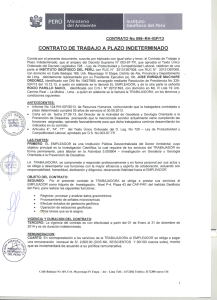 contrato de trabajo a plazo indeterminado