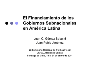 El Financiamiento de los Gobiernos Subnacionales en América Latina