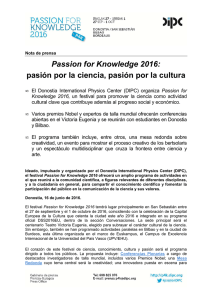 2016/06/16 - Passion for Knowledge 2016: pasión por la ciencia