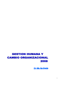 GESTION HUMANA Y CAMBIO ORGANIZACIONAL
