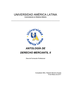 Las Sociedades Mercantiles. - Universidad América Latina