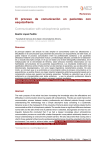 El proceso de comunicación en pacientes con esquizofrenia