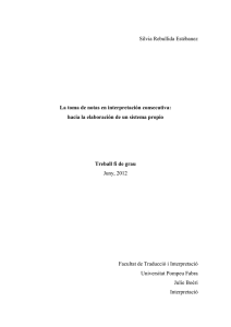 Silvia Rebullida Estébanez La toma de notas en interpretación