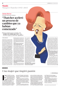 “Thatcher aceleró un proceso de cambios que ya habían comenzado”