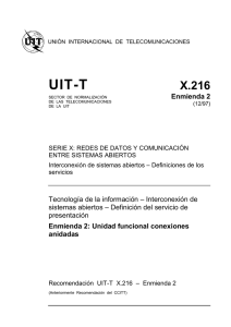 UIT-T Rec. X.216 Amd 2 (12/97) Unidad funcional conexiones