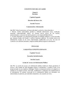 CONSTITUCION DEL ECUADOR Título II Derechos Capítulo