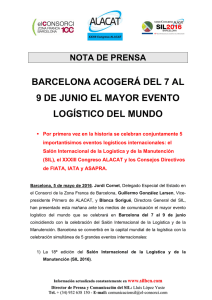 barcelona acogerá del 7 al 9 de junio el mayor evento logístico