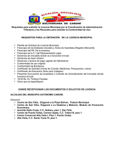 requisitos para licencia municipal