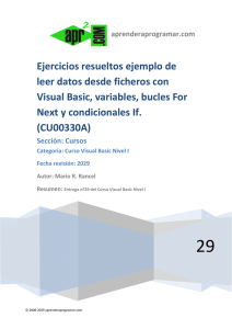 CU00330A Ejercicios ejemplo Visual Basic leer datos desde