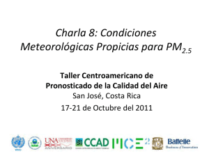 Charla 8: Condiciones Meteorológicas Propicias para PM